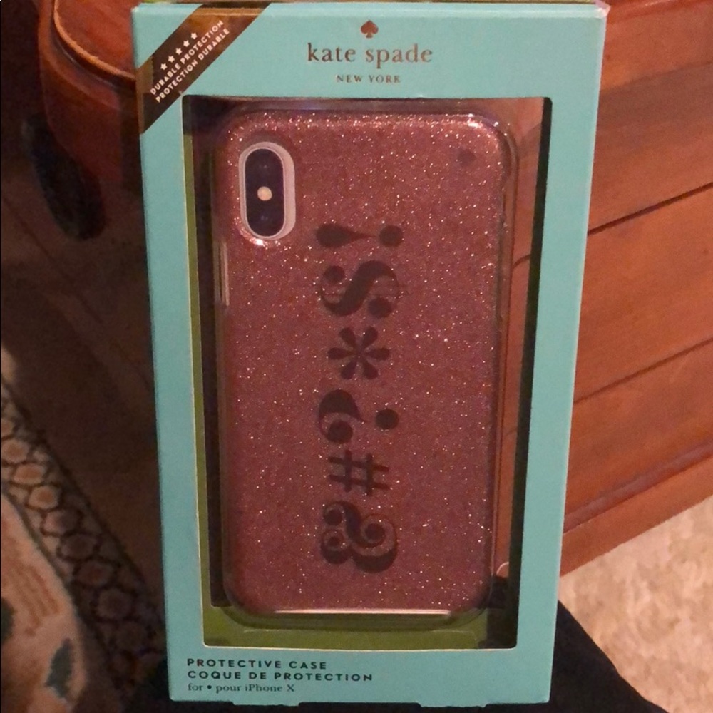Kate Spade glitter bug IPhone X case